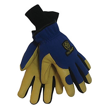 Tillman Blue Top Grain Pigskin Thinsulate Lined Cold Weather Gloves With Knit Wrist, Spandex Back And Carded Pack, 12 Pair