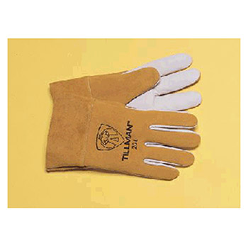 Tillman 20M Medium Pearl Kidskin Palm Bourbon Split Leather Cowhide Back TIG Gloves