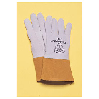 Tillman 25BL Large Pearl Gray Deerskin Standard Grade TIG Welders Glove With Kevlar Stitching Straight Thumb