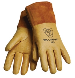 Tillman 32 Heavy Weight Top Grain Brown Pigskin Premium Grade MIG Welders Glove With Kevlar Stitching, Per Pair