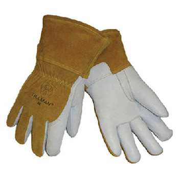 Tillman 48M Medium Split Back Leather MIG Gloves With Goatskin Palm Straight Thumb 3 1/2