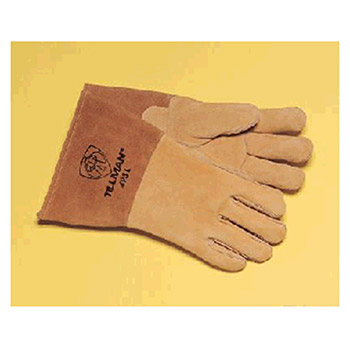 Tillman 495XL X-Large Brown 14" Reverse Grain Pigskin Cotton/Foam Lined Welders Gloves With Welted Fingers And Kevlar