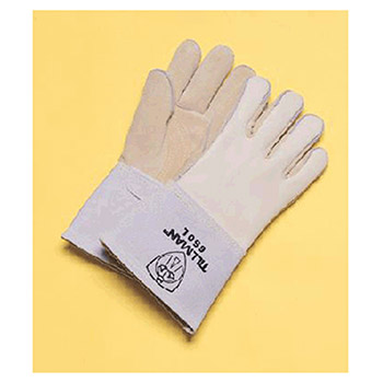 Tillman 650M Medium Gray 14" Top Grain Cowhide Cotton/Foam Lined Welders Gloves With Reinforced Straight Thumb Sti