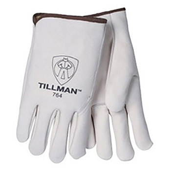 Tillman Medium Pearl Super Premium Heavy Duty Top Grain Cowhide Kevlar Gunn Cut Drivers Gloves With Reinforced Thumb And Slip-On Cuff