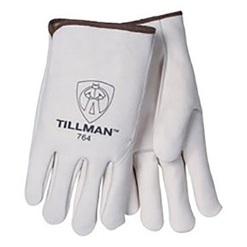 Tillman Small Pearl Super Premium Heavy Duty Top Grain Cowhide Kevlar Gunn Cut Drivers Gloves With Reinforced Thumb And Slip-On Cuff