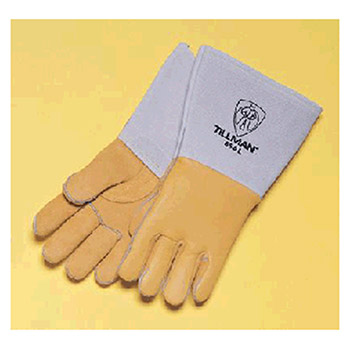 Tillman 850S Small Gold 14" Top Grain Elk Cotton/Foam Lined Welders Gloves With Straight Thumb Stiff Cowhide Cuff