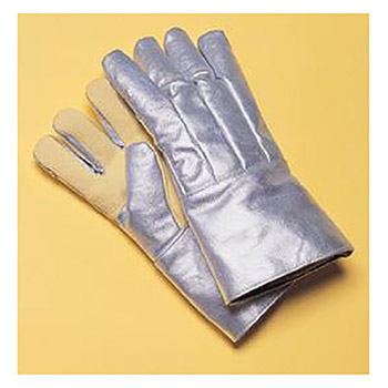 Tillman X-Large 14" Silver And Brown Flextra Double Wool Lined Heat Resistant Gloves With Gauntlet Cuff And Aluminized Carbon Kevlar Back