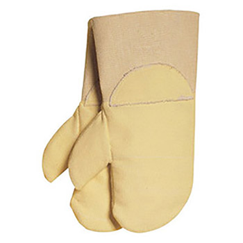 Tillman 14" Gold 24 Ounce Flextra Double Wool Lined Heat Resistant Mitten With Gold Acrylic Coated Fiberglass Cuff