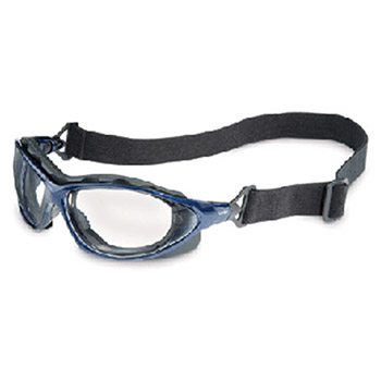 Uvex S0620X By Honeywell Seismic Sealed Safety Glasses With Metallic Blue Frame And Clear Polycarbonate Uvex S0620Xtra