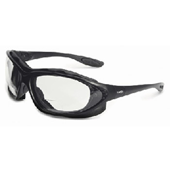 Uvex S0661X By Honeywell Seismic Sealed Eyewear With Reading Magnifiers 1.5 Diopter Safety Glasses With Black Frame