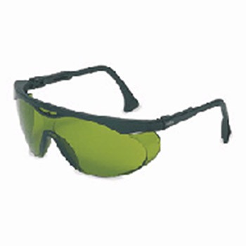 Uvex S1906 by Honeywell Sperian Skyper Safety Glasses With Black Frame And Green And Shade 2 Polycarbonate Infra-dura Ultra-du