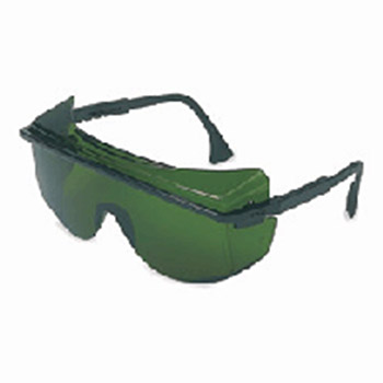 Uvex S2508 by Honeywell Sperian Astro OTG 3001 Safety Glasses With Black Frame And Green And Shade 3 Polycarbonate Infra-dura