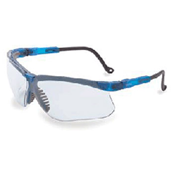Uvex S3240 by Honeywell Sperian Genesis Safety Glasses With Vapor Blue Frame And Clear Polycarbonate Ultra-dura Anti-Scratch Hardcoat