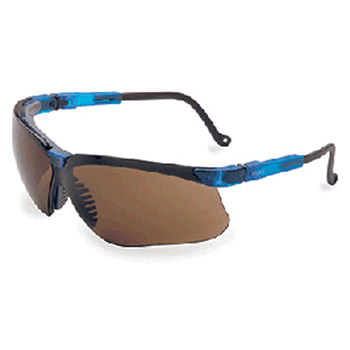 Uvex S3241 by Honeywell Sperian Genesis Safety Glasses With Vapor Blue Frame And Espresso Polycarbonate Ultra-dura Anti-Scratch