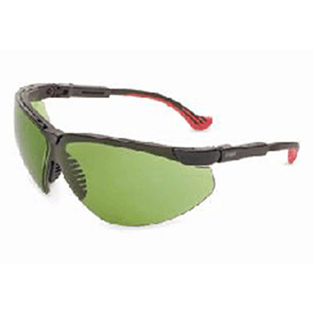 Uvex S3305 by Honeywell Sperian Genesis XC Safety Glasses With Black Frame And Green And Shade 2 Polycarbonate Infra-Dura Ultra