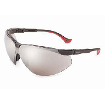 Uvex S3308 by Honeywell Sperian Genesis XC Safety Glasses With Black Frame And Silver Polycarbonate Ultra-dura Anti-Scratch Hardcoat