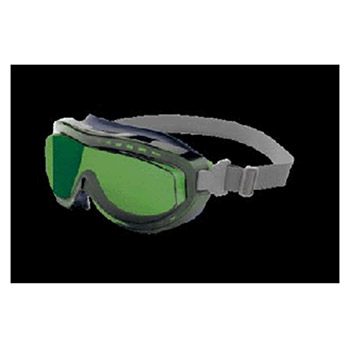 Uvex S3430X by Honeywell Flex Seal Indirect Vent Over The Glasses Goggles With Navy Blue Light Weight Silicone Frame Shade 3.0 Green