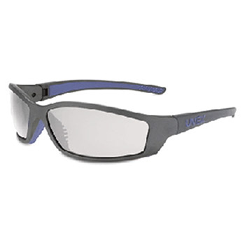 Uvex SX0402 by Honeywell Sperian SolarPro Safety Glasses With Gray And Blue Frame And SCT-Reflect 50 Polycarbonate Supra-Dura