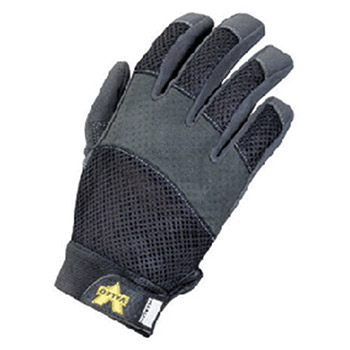 Valeo V130-2X 2X Black Mechanics Air Mesh Full Finger Synthetic Leather And Mesh Mechanics Gloves With Hook and Loop C