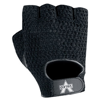 Valeo V340-2X Black Fingerless Leather And Cotton Mesh Back Material Handling Mechanics Gloves With Hook And Loop, Size 2XL, Per Pr