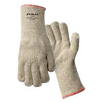 Wells Lamont Brown And White Jomac | Heat Defier II Heavy Weight Cotton Terry Cloth Heat Resistant Gloves With 5 1-2" Continuous Knit Wrist