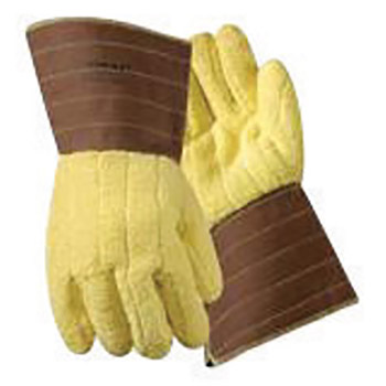 Wells Lamont X-Large Yellow Jomac Heavy Weight Kevlar Wool Lined Heat Resistant Gloves With 5" Gauntlet Cuff, Per Dz