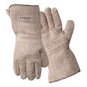 Wells Lamont X-Large Brown And White Jomac Extra Heavy Weight Terry Cloth Heat Resistant Gloves With 5" Gauntlet Cuff