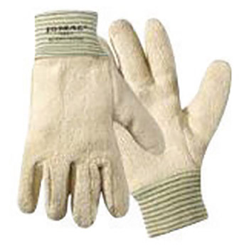 Wells Lamont Large Natural Jomac Heavy Weight Loop-Out Terry Cloth Heat Resistant Gloves With Knit Wrist Cuff