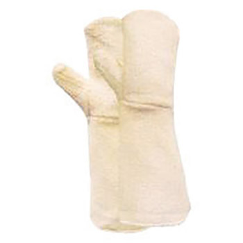 Wells Lamont Large White Jomac Heavy Weight Loop-Out Terry Cloth Cotton Lined Heat Resistant Gloves With 9" Long Gauntlet Cuff