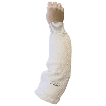 Wells Lamont S-15HR 14" White Heavy Weight Terrycloth Sleeve With Knit Wrist And Elastic Top, Per Dozen