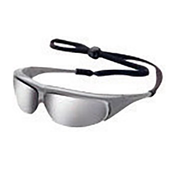 North by Honeywell WLS11150353 Millennia Safety Glasses With Black Nylon Frame, SCT-Reflect 50 Indoor/Outdoor Polycarbonate Ultra-dura Anti-Scratch Lens And Breakaway Neck Cord