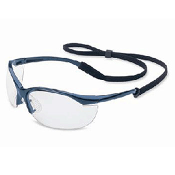 Honeywell Sperian Vapor Safety Glasses With Metallic Blue Frame Clear Polycarbonate Anti-Scratch Hard Coat Lens
