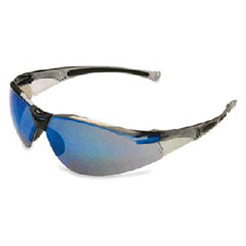 Honeywell Sperian A800 Series Safety Glasses With Gray Frame And Blue Polycarbonate Anti-Scratch Hard Coat Mirror Lens